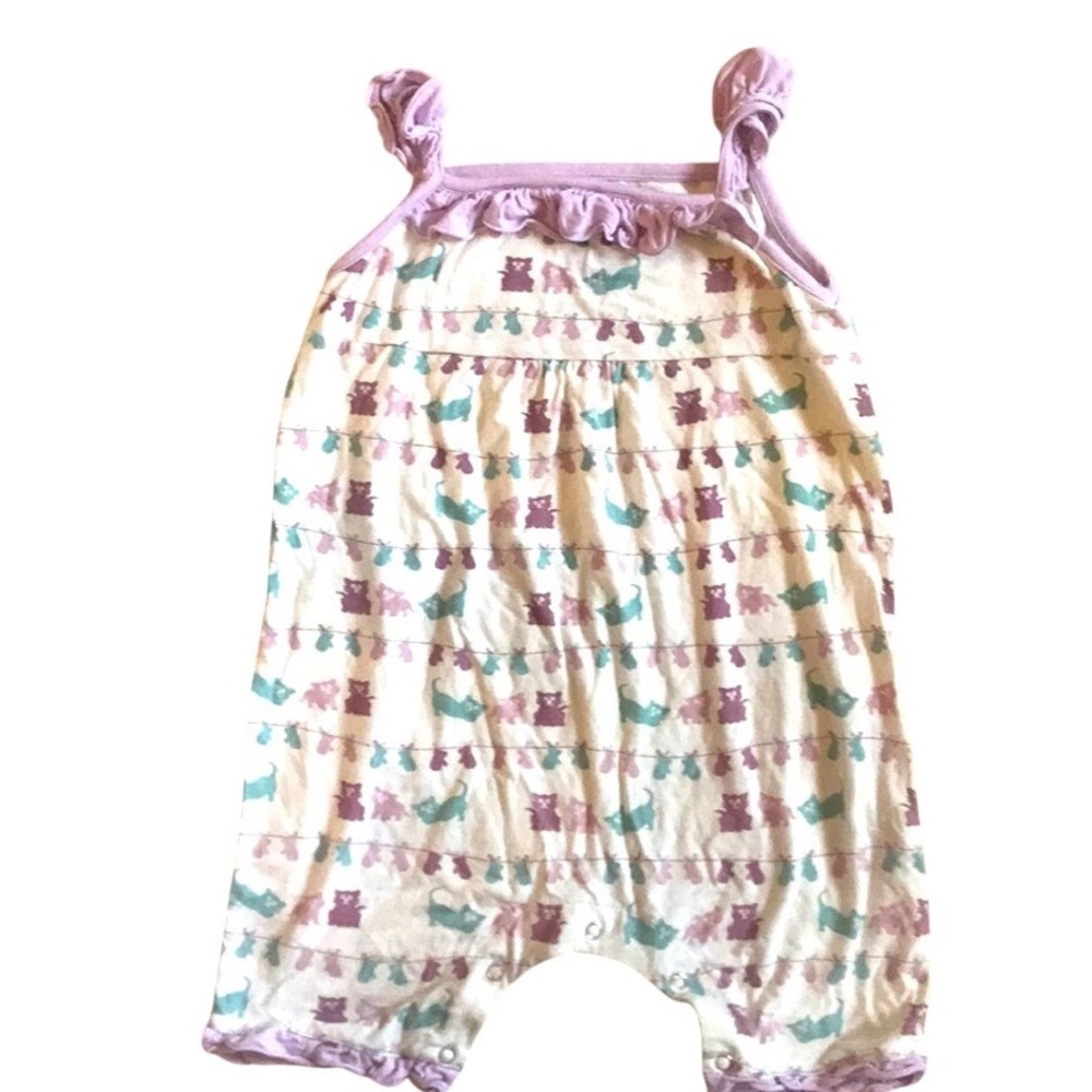 Kickee pants kittens w mittens fantasy line 18-24 romper ruffle OG rare‎